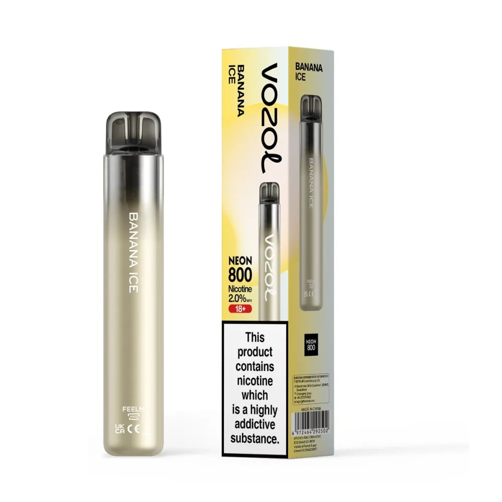 Tigara unica folosinta VOZOL Neon 800 - Banana Ice 20mg