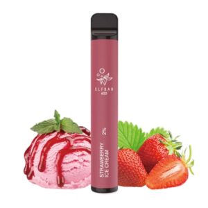 Tigara unica folosinta ELFBAR 600 PUFF - Strawberry Ice Cream 20mg