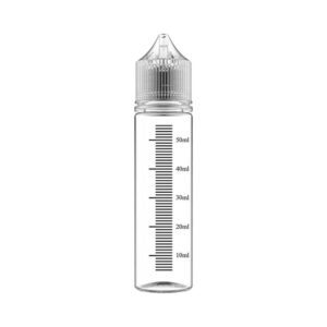 Sticla plastic gradata Chubby Gorilla 60 ml - Alb