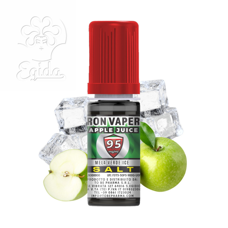 1128512000017 Lichid SALT TOB 10ml – Iron Vaper Apple Juice 9.5mg