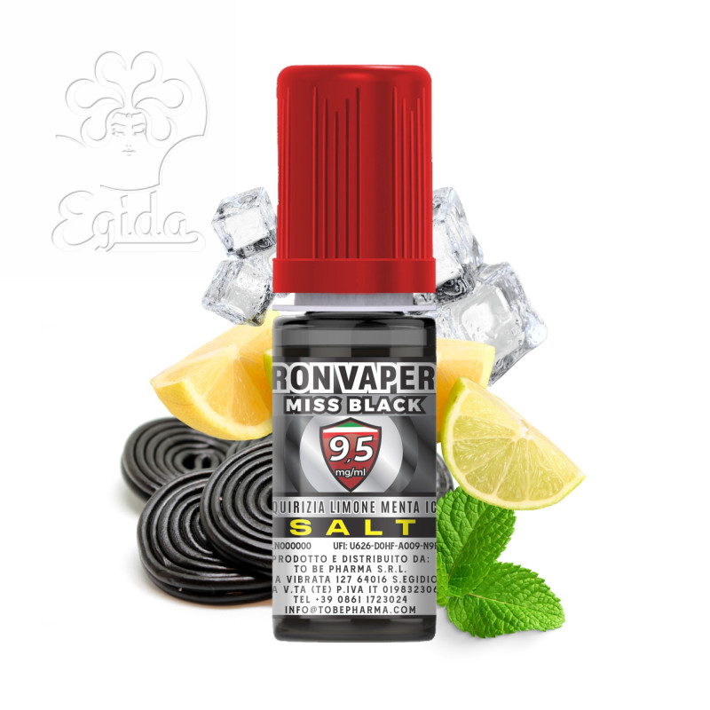 1128527000019 Lichid SALT TOB 10ml – Iron Vaper Miss Black 9.5mg